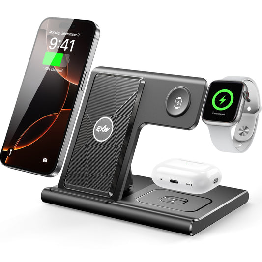 3 in 1 Wireless Charging Sation for Multiple Devices 