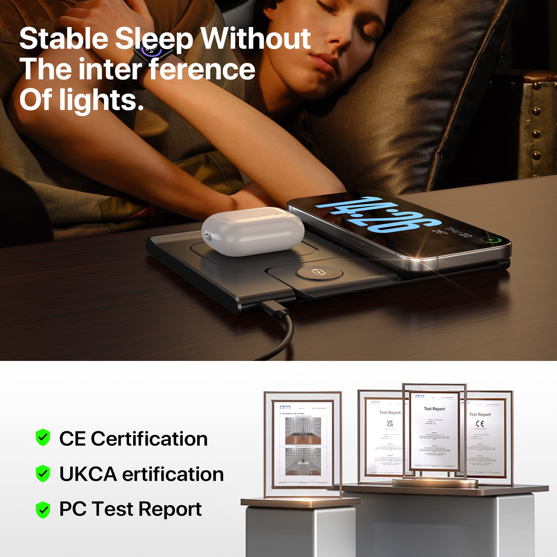 3 in 1 Wireless Charging Sation for Multiple Devices 